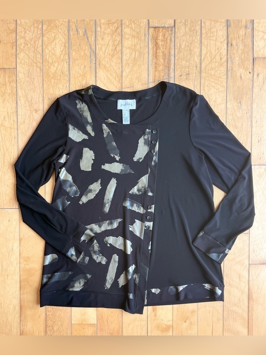 Joseph Ribkoff Tops - Joseph Ribkoff Abstract Print Asymmetric Artistic Modern Career Chic Top Size 14